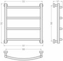 Полотенцесушитель водяной Сунержа Галант PRO 500x500, Матовый белый 30-0462-5050