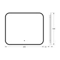 Зеркало с окантовкой Defesto Aura 60x50, LED подсветка, ИК-выключатель, нейтральный белый свет DF 2963RH