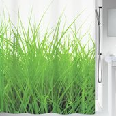 Штора для ванной Spirella Grass, 180x200см, текстиль, зелёный 1016404