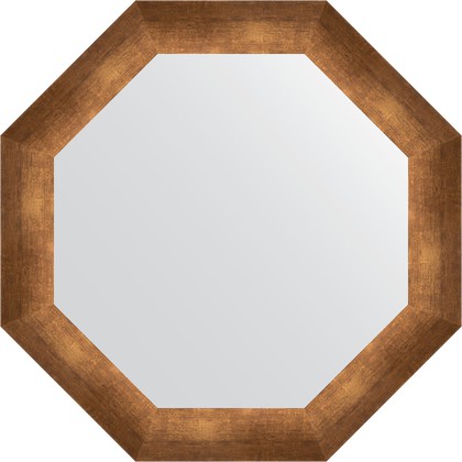 Зеркало Evoform Octagon 570x570 в багетной раме 66мм, состаренная бронза BY 3993