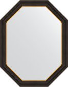 Зеркало Evoform Polygon 730x930 в багетной раме 71мм, чёрное дерево с золотом BY 7288