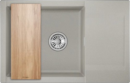 Кухонная мойка Granula Estetica ES-7807, 780x500, с крылом, кварц, Базальт 7807, БАЗАЛЬТ