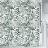 Штора для ванной Spirella Tropic 180x200см, 100% полиэстер, зелёный, белый 1020158