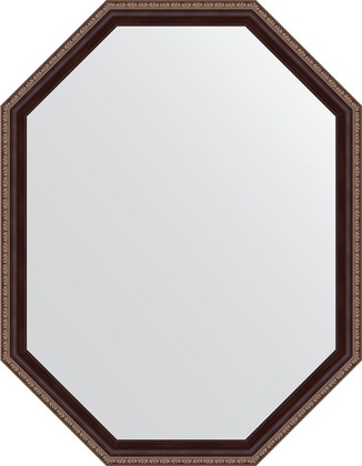 Зеркало Evoform Polygon 690x890 в багетной раме 50мм, махагон с орнаментом BY 7276