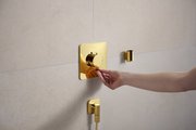 Шланговое подсоединение Hansgrohe FixFit Fine Q, с клапаном обратного тока, полированное золото 28884990