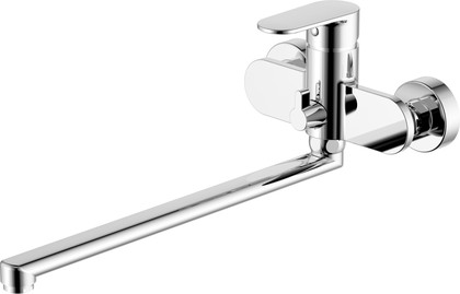 Смеситель для ванны Aquatek Ника, длинный излив, хром AQ1842CR