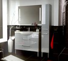Мебель для ванной Verona, коллекция VERONA Шкаф-пенал напольный, ширина 30см, корзина и дверца, петли слева, артикул VN313L