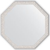 Зеркало Evoform Octagon 682x682 в багетной раме 46мм, чеканка белая BY 3678