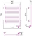 Полотенцесушитель электрический Сунержа Модус 2.0 500x400, МЭМ правый, графит 012-5601-5040