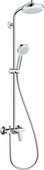 Душевая стойка Hansgrohe Crometta Showerpipe 160 1jet, со смесителем, белый-хром 27266400