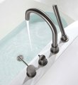 Смеситель на борт ванны Aquatek Европа, на 4 отв., оружейная сталь AQ1348BGM