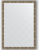 Зеркало Evoform Exclusive-G 1280x1830 с гравировкой, в багетной раме 73мм, серебряный бамбук BY 4480