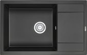 Кухонная мойка Granula 7805, 780x500, накладная, с крылом, кварц, Турмалин 7805, ТУРМАЛИН