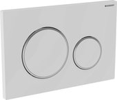 Смывная клавиша для унитаза Geberit Sigma20 двойной смыв, белый/глянцевый хром 115.882.KJ.1