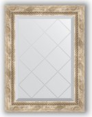 Зеркало Evoform Exclusive-G 530x710 с фацетом и гравировкой, в багетной раме 70мм, прованс с плетением BY 4005