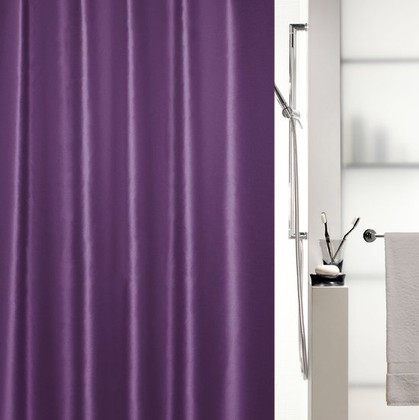 Штора для ванной 180x200см текстиль фиолетовая Spirella SHINE 1015652