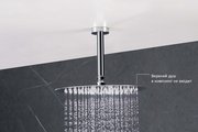 Держатель верхнего душа потолочный Aquatek 150, круг, хром AQ2171CR