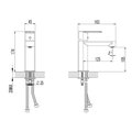 Смеситель для раковины AQUAme Parma, gun metal AQM6610GM