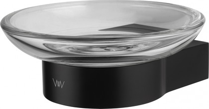 Мыльница с держателем Wonzon & Woghand Carbon, чёрный матовый WW-7722
