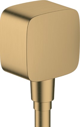 Шланговое подсоединение Hansgrohe FixFit с клапаном обратного тока, шлифованная бронза 26457140