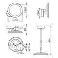 Зеркало косметическое Kludi Vela R настенное, одностороннее, хром 5899505W