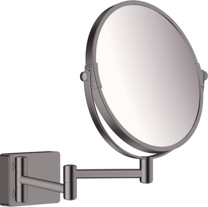 Косметическое зеркало Hansgrohe AddStoris, без подсветки, шлифованный чёрный хром 41791340