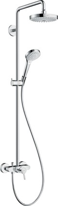 Душевая стойка Hansgrohe Croma Select S Showerpipe 180 2jet со смесителем для душа, белый-хром 27255400