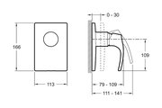 Смеситель для душа Jacob Delafon Symbol, внешняя часть, 1 потребитель, хром E98712-CP
