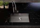 Кухонная мойка Blanco Zerox 700-U, отводная арматура, тёмная сталь 526244