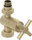 Вентиль Сунержа прямой Крест G1/2"НРxG3/4"НГ, матовая шампань 022-1409-1234