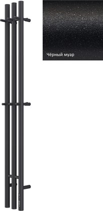 Полотенцесушитель электрический Terminus Tres Круг 1200, чёрный муар 4670078557636