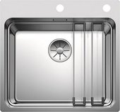 Кухонная мойка Blanco Etagon 500-IF/A, клапан-автомат, полированная сталь 521748