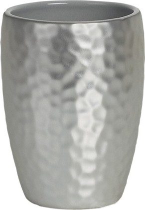 Стакан для зубных щёток Spirella Darwin Hammered, серебро 1015338