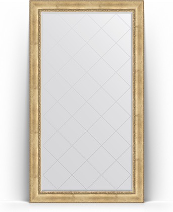 Зеркало Evoform Exclusive-G Floor 1170x2070 пристенное напольное, с гравировкой, в багетной раме 120мм, состаренное серебро с орнаментом BY 6378