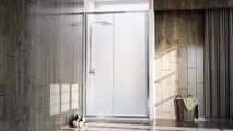 Душевая дверь Veconi Vianno VN-72, 120см, прозрачное стекло, Easy Clean, хром VN72-120-01-C4