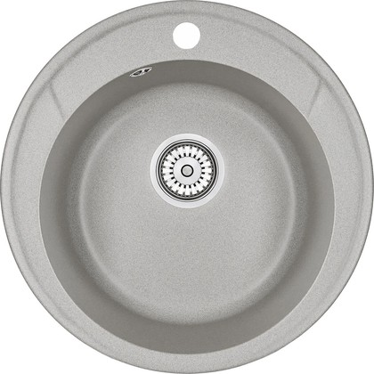 Кухонная мойка Granula Standart 4802, d480, круглая, кварц, Базальт 4802, БАЗАЛЬТ