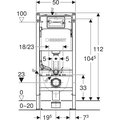 Инсталляция Geberit DuofixBasic, 112см, со смывным бачком скрытого монтажа Delta 12см 111.153.00.3