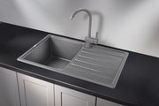 Кухонная мойка Granula Standart 7602, 760x500, кварц, Графит 7602, ГРАФИТ