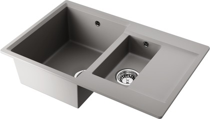 Кухонная мойка Omoikiri Daisen 78-2-GR, с крылом, leningrad grey 4993332