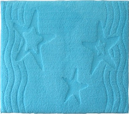 Коврик для ванной Grund Zvezda, 50x55см, полиэстер, светло-синий b2696-060106184