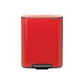 Мусорный бак с педалью Brabantia Bo Pedal Bin 60л, пламенно-красный 211386