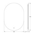 Зеркало Defesto Opti 50x70, LED подсветка, сенсорный выключатель, нейтральный белый свет DF 2903S