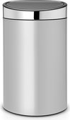 Мусорный бак Brabantia Touch Bin, 40л, серый металлик 114861