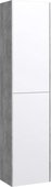 Пенал Aqwella Mobi, 1500x365, подвесной, бетон светлый, белый глянцевый MOB0535BS+MOB0735W