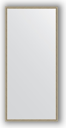 Зеркало Evoform Definite 680x1480 в багетной раме 28мм, витое серебро BY 0759
