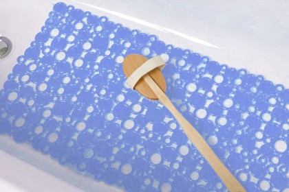 Коврик в ванну Spirella Rings, 72x36см, антискользящий, синий 4007135
