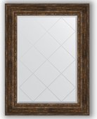 Зеркало Evoform Exclusive-G 820x1100 с гравировкой, в багетной раме 120мм, состаренное дерево с орнаментом BY 4215
