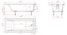 Ванна Astra-Form Нейт 180x80, прямоугольная, литьевой мрамор 1010035
