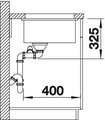 BLANCO SUBLINE 350/150-U Схема с размерами: вид сбоку