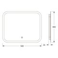 Зеркало с матированием и LED-подсветкой Defesto, 15W, 50x40см, сенсорный выключатель, тёплый белый свет DF 3811SH